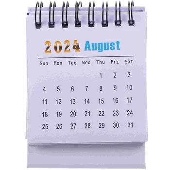 Настолен календар за месец в офиса Удобен Настолен календар Мини-календар за Проста Вътрешна страница Малък Календарен Украшение