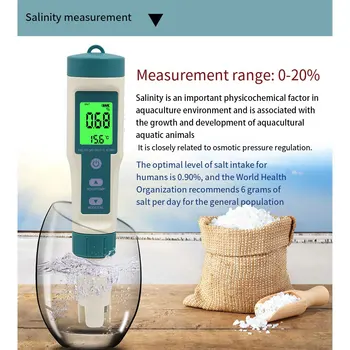 Цифров измерител на нивото на водата 8 В 1, машина за висока точност тестер, на голям екран