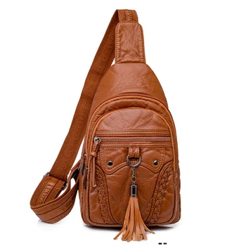 Чанти за жени, нова нагрудная чанта, Женски прашка през рамо водоустойчива чанта през рамо, Ежедневни чанти-месинджър от изкуствена кожа