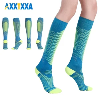 AXXTXXA 1 двойка компрессионных чорапи за жени и мъже, Circulation-най-Добрата подкрепа при управлението на спорта, грижи за болни, пътуване