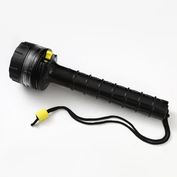 Новост-2X фенер за гмуркане с акваланг, професионален, мощен фенер, подводен водоустойчив led фенерче за водолази, черен