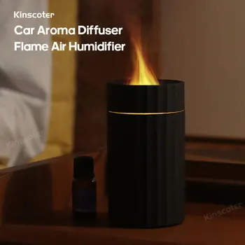 Пламък Аромадиффузор USB Авто овлажнител на въздуха Ароматерапевтични дифузор етерични масла за Пречистване на Въздуха Освежители на въздуха с led подсветка