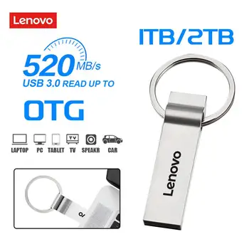 Lenovo 2 TB 1tb USB 3.0 Флаш Памет 512 GB 256 GB Високоскоростен Пръчка 128 GB U Stick Флаш Памет Водоустойчив За Лаптоп Лаптоп ТЕЛЕВИЗИЯ PC