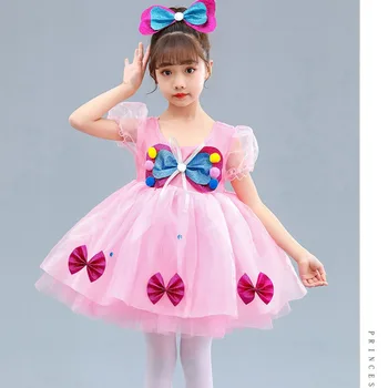 Детски танцови костюми за изказвания, опаковки за момичета, поли принцеси, модни костюми, за да се изяви, захар
