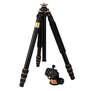 QZSD Q1000 Стабилен Професионален Статив, за Огледално-рефлексен Фотоапарат Преносима Стойка За Фотоапарат, Статив за Снимане с Топка Глава 45 мм, Макс. Тръбата е 28 мм