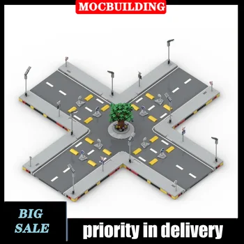 Модел на пресичане на градските пътища MOC блок за монтаж на колана забавяне на лентите за движение са подбрани серия Играчки в подарък