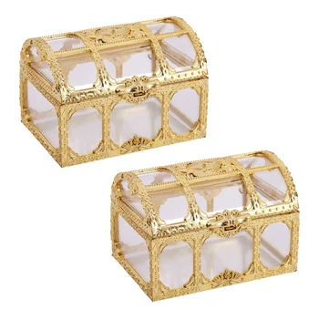 2X Мини-ковчег за бижута, Обеци, пръстен, огърлица, Подарък За Рожден Ден, Сватбен Органайзер за мъниста S Gold