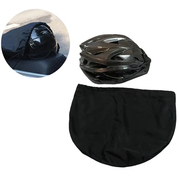 1 бр. чанта за мотоциклетни шлем с един ски-лифтове и влекове плюшено джоб за скутер, мотопед, велосипед, защитна чанта за капак шлем наполовина