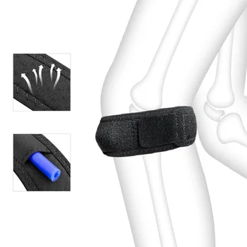 Бандаж за патела, на капачката на коляното, Регулируема поддръжка на сухожилията патела, амортизация, аналгетичен бандаж за туризъм, баскетбол, волейбол