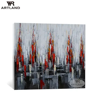 YYR-ARTLAND на Едро за продажба на Ръчно рисувани на платно, масло абстрактен пейзаж монтиране на изкуството на украса на дома за хола без рамка