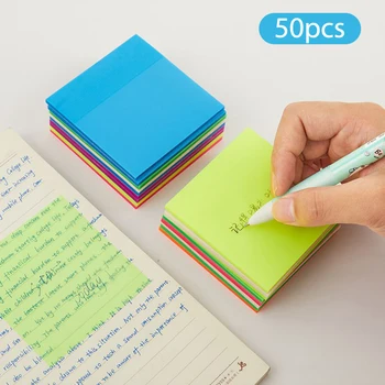 Цветни прозрачни лепкави бележник за водене на записки, водоустойчив самоклеящийся бележник за водене на записки