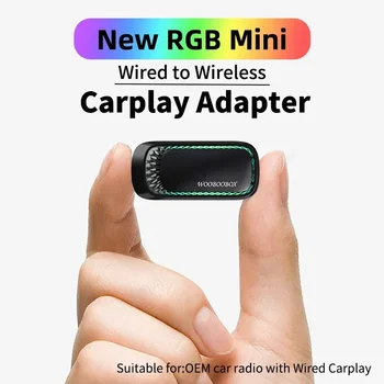Нов RGB Mini Carplay AI Box за Apple Car Play Безжичен Адаптер Car OEM Кабелна CarPlay До безжичен Смарт USB ключ Щепсела и да Играе.