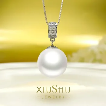 Луксозна перлена огърлица Beimu, Верижка-нашийник, Женски стил, Знаменитост, Ретро, Универсално сребро 925 проба, Высокоуглеродистый диамант.