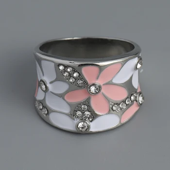 Класически модерен Дамски пръстени от метал, златен цвят, Пръстен с бял цирконием за жени, Романтичен пръстен за сделки ръце и сърце на едно момиче-на булката, сватбена украса на подарък