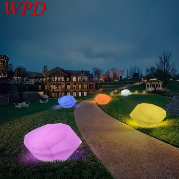 WPD Модерни 16 цвята светлини за косене на USB Електрически творчески 3D от бял камък с дистанционно управление IP65 декорация за градина Парк