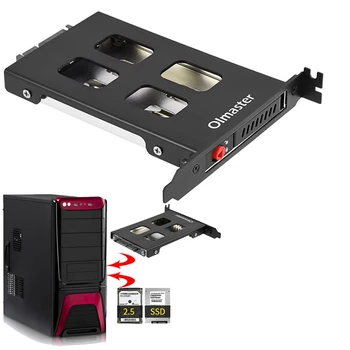 3X Корпус за мобилни стелажи Oimaster Pci, калъф за твърд диск за 2,5-инчов адаптер за твърд диск Sata Sdd.