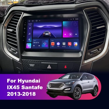 Android 12,0 Радиото в автомобила на Hyundai IX45 Santafe 2013 2014 2015 2016 2017 2018 Мултимедиен Плейър GPS Навигация 2 Din 4G WIFI DVD