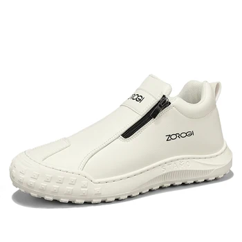 Градинска за голф обувки за мъже, Сгъваема работна защитни обувки с цип, от Изкуствена изкуствена кожа, Водоустойчиви Мъжки Маратонки за голф