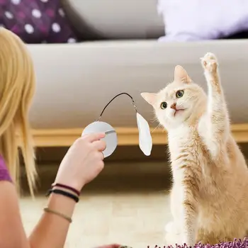 Интерактивна играчка за котки Топката, устойчиви на укусам, Безопасна играчка-топка от коча билка, е най-Забавната акумулаторна Здрава играчка за дразнения котки, стоки за дома