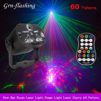 60 Модела RGB LED Disco Light 5V USB Зареждане на RGB Лазерно Проекционная Лампа Сценично Осветление, Шоу за Домашни Партита KTV DJ Дансинга