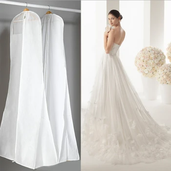 Висококачествен и Дълъг калъф за сватбената чанта, прахоустойчив калъф за вечерна рокля, Чанта за съхранение на сватбени облекла, Нов сватбен прахоустойчив калъф