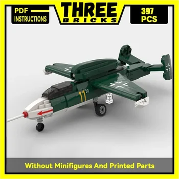 Moc Строителни Тухли Военен Изтребител Модел 1:35 Мащаба на He 162 Саламандър Технологични Блокове, Подаръци, Коледни Играчки си САМ 