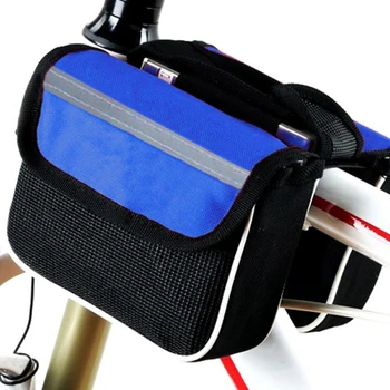 Отразяваща дизайн, чантата на волана, чанта-органайзер за каране на велосипед рамка, водоустойчиви калъфи за телефон, колоездене, чанти, аксесоари