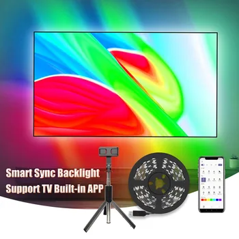 Smart Ambient TV Синхронизация подсветка КОМПЮТЪР с Цветен екран Led лента USB RGB Лента, Улови камерата на смартфон, поддръжка на вградени приложения TV