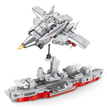2024 Модерен военен изтребител, боен кораб, Разрушител, лодка, Мини-модел на самолет, направи си сам, Събира строителни блокове, Тухли, Детска играчка