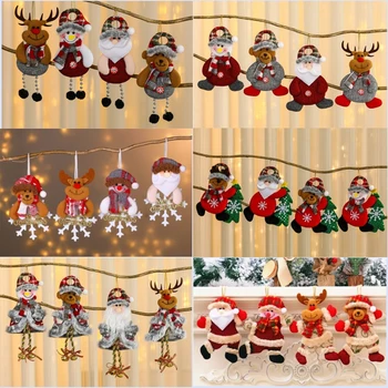 1бр Нови Коледна украса на Коледна Елха, Висящи със собствените си Ръце Коледен Подарък на Дядо Коледа, Снежен човек Дърво Висулка Кукла Закача за Декорация парти