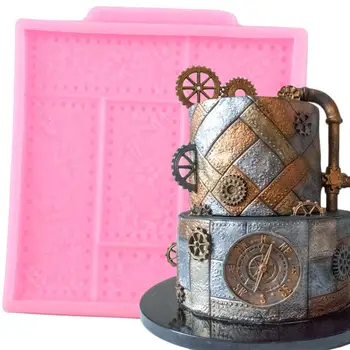 Метална плоча с нитове, Силиконова форма, Инструменти за украса на торта, Скърпвам, Форми за печене шоколадови торти, форми за бонбони, Глина