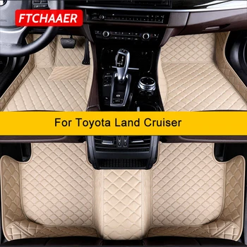 FTCHAAER Автомобилни постелки по поръчка за Toyota Land Cruiser 100 200 300 Автомобилни килими, Аксесоари за краката