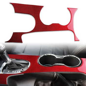 Червена Капачка Панели Смяна на Предавките От Въглеродни Влакна, ABS В превозното средство, Декоративна Украса За Ford Mustang 2015 2016 2017 2018 2019
