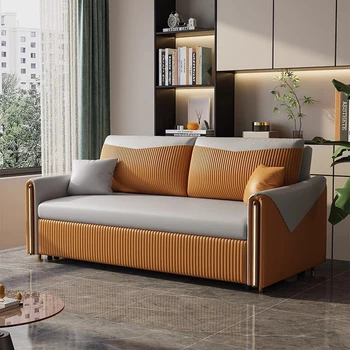 Легло Многофункционален диван за хола Дълго Скандинавски стол с възможност за сгъване на облегалката на Дивана за дневната Водоустойчиви мебели за интериора на Хапки с цип