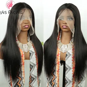 Перуки от човешка коса с директни връзки отпред за жени, перука от човешка коса 13x6, Бразилски Прозрачни перуки с дантела отпред, косата Реми