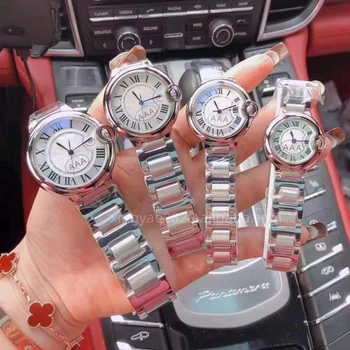Бизнес мъжки и дамски механичен часовник водоустойчив с огледало, висококачествен механизъм, луксозен дизайнерски дизайн 33-42 мм