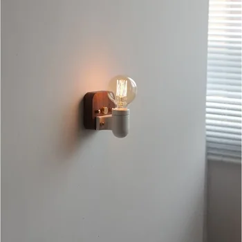 Универсален керамичен изход E27, лампа на корпуса на лампата на Едисон, Промишлен ретро-чък стенни свещника, Реколта чаша стенни свещника