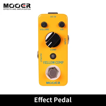 Педал ефекти оптични компресор Mooer Yellow Comp Мини-гитарная педал за електрически китари в цельнометаллическом корпус True Bypass