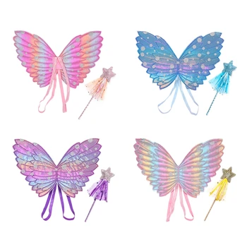 Крилата на ангела, магическа пръчка, сладко момиче, костюми на принцеси, ангели, за парти
