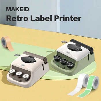 MakeID Label Printer Mini HD Q1 Home Label Maker 300 dpi Умен Безжичен преносим термотрансферен печат цена на самозалепваща се лента