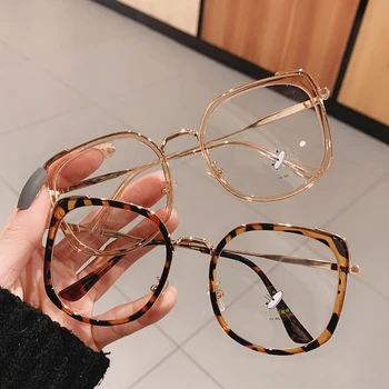 2022 Нова Мода Големи Квадратни Дамски Слънчеви Очила В Рамки Реколта Прозрачни Анти-Blu-Ray Очила Мъжки Оптични Розови Очила В Рамките На Компютърни Очила