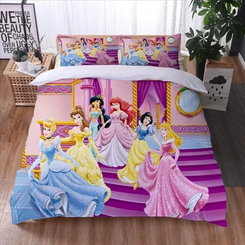 Disney Belle Принцеса Пепеляшка Одеяло Пухени Комплекти Единична Двойна Кралица King Size Комплект Постелки Детска Спалня За Момичета