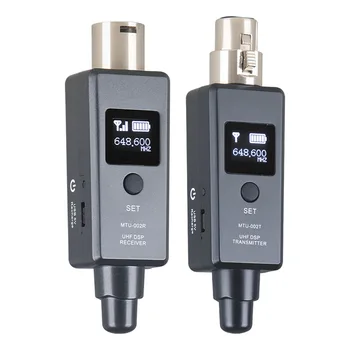 1 Двойка микрофони, Безжична система Micphone Безжична система UHF предавател DSP Предавател и приемник Микрофон / линия на Два режима