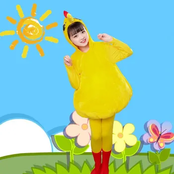 Детски костюм на жълтото пиле-патица, костюми на животните за Хелоуин, детски танцов