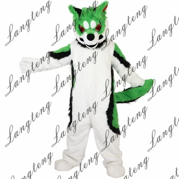 Обичай талисман карикатура куче вълк куче талисман костюм на животното е карикатура кукла костюм аниме Коледна рекламна услуга