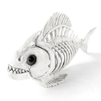 Модел декор във формата на риба-скелет, Модел риба-скелет, Пластмасови домашни любимци, шаран, череп, риба, художествени орнаменти от костите, за домашен интериор на спалнята