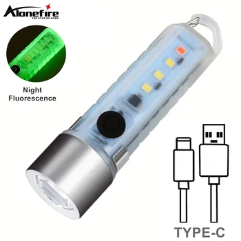 Ярък малък джобен фенер COB Mini на дланта, която се презарежда чрез USB преносим скоба, детски джобен фенер за туризъм, къмпинг, на дома, на работа, на отбивка лампа