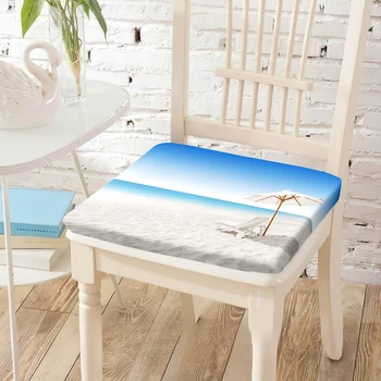 Зонтичная възглавница за стол с пясъка принтом Квадратен мат Меки Луксозни разтеглив столове за кухня-студио Възглавници за медитация Декорация на дома