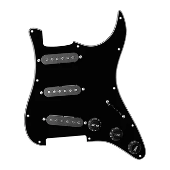 Звукосниматели Pickguard за електрически китари Изтеглени Предварително Сключени Черни Звукосниматели Pickguard с Една Намотка на 11 Дупки резервни Части за Китари, в Стил FD ST
