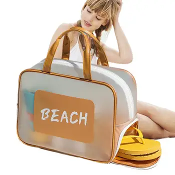 Плажна чанта, чанта за басейна, водоустойчива чанта с цип органайзер за влажно и сухо отделяне, по-Голям капацитет за пътуване, гмуркане, плаж